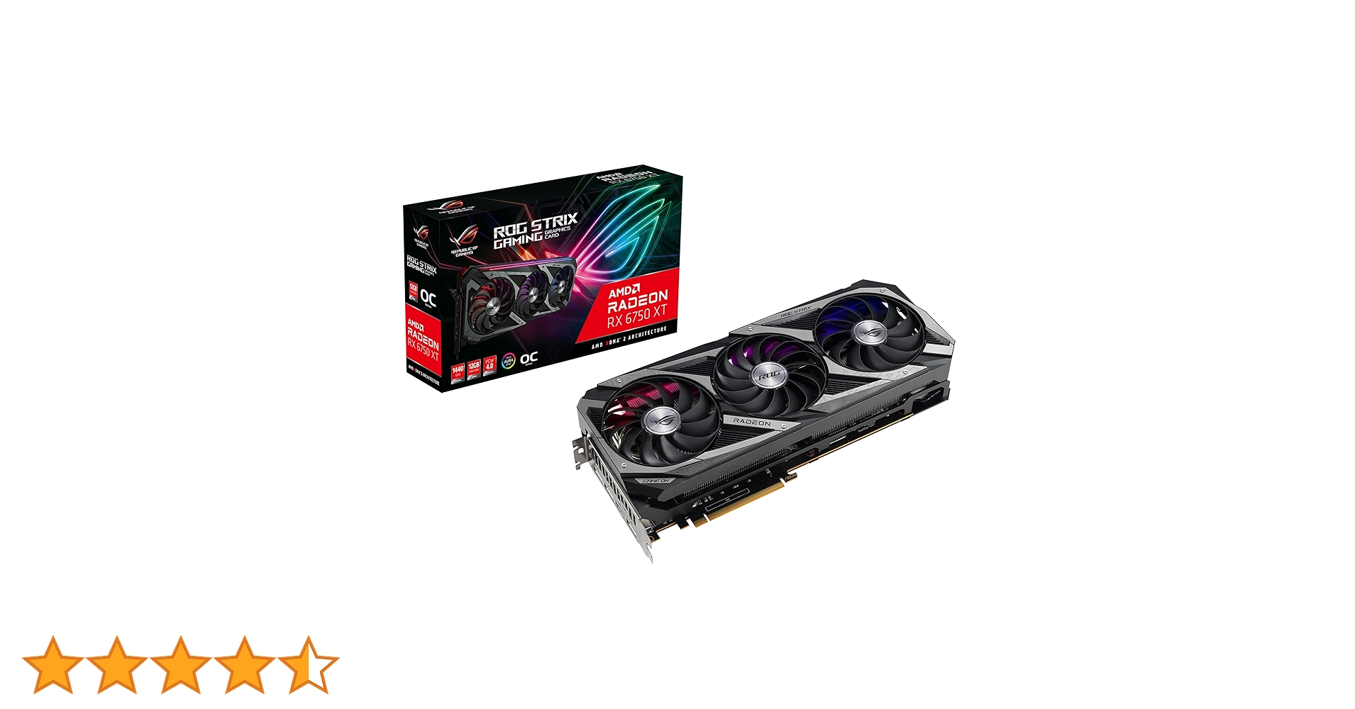 グラフィックボード・グラボ・ビデオカード ASUS ROG Radeon RX 6750 XT Amazon | ASUS ROG Strix AMD Radeon RX 6750 XT OC エディション
